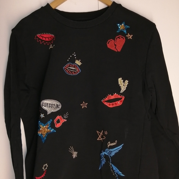 Guess Sweaters - GUESS BLACK SWEATER SIZE SMALL